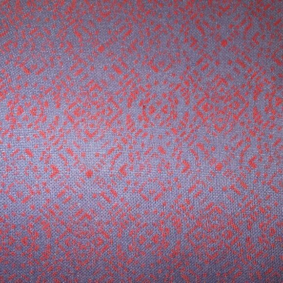 LuLaRoe Nicole L Indigo Red Quarter Puff Sleeve Fit and Flare A-Line Dress - Picture 13 of 13